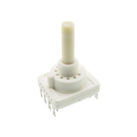 C&K Components Rotary Switch, 12 Positions, Sp12T, Latched, 14 Pcb Hole Cnt, Solder Terminal, Flat Shaft Type RTAP31S12W06FS